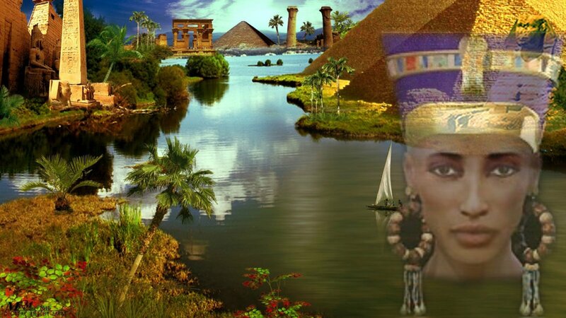 Nefertiti Portrait — Blue