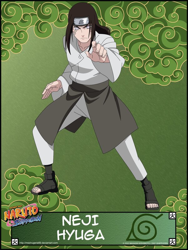 Neji Hyuga Character — Green, Determined