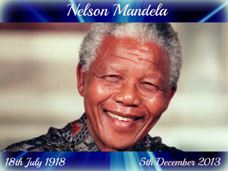 Nelson Mandela Portrait — Blue