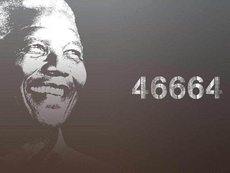 Nelson Mandela Portrait — Gray