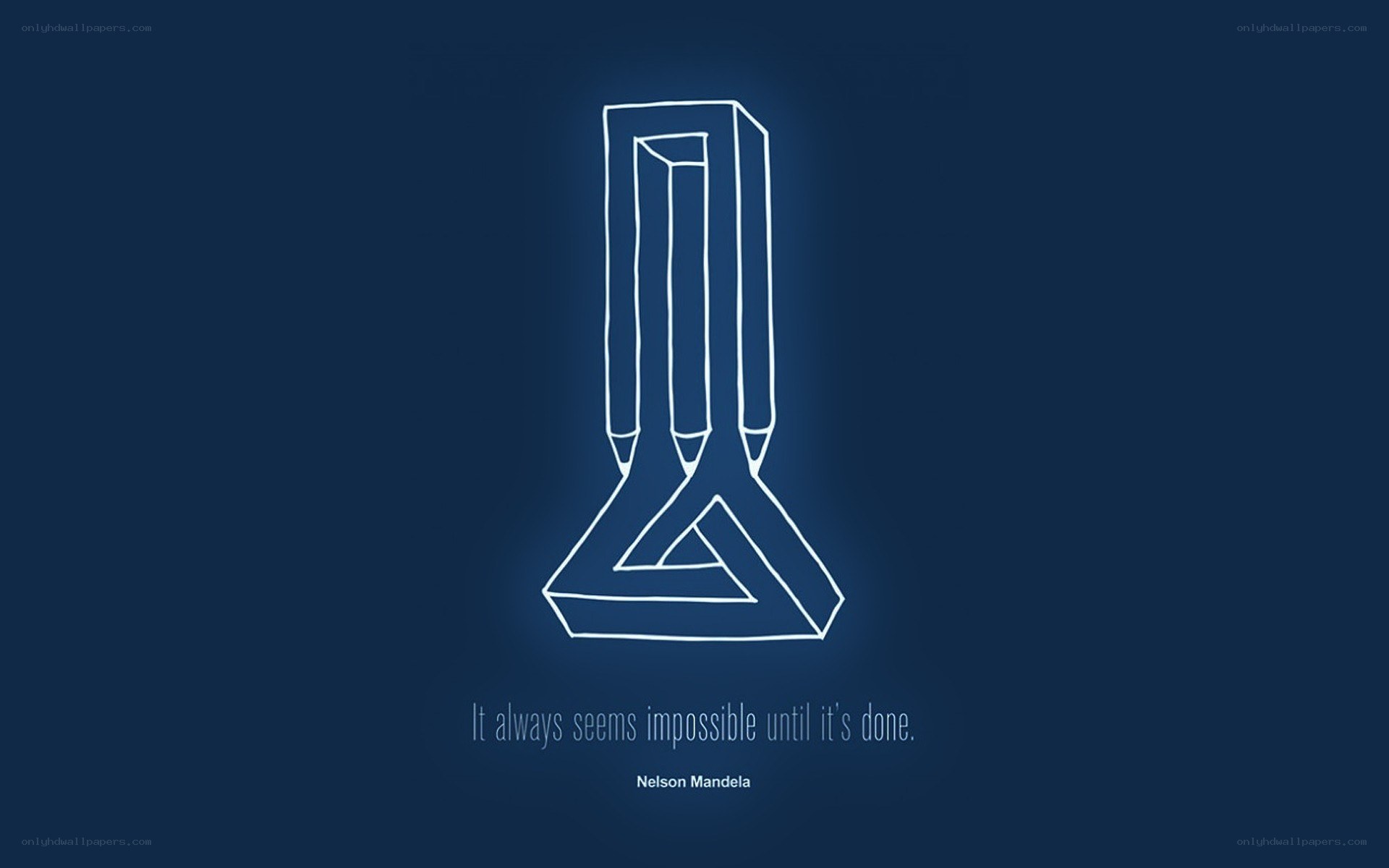 Nelson Mandela quote with impossible object