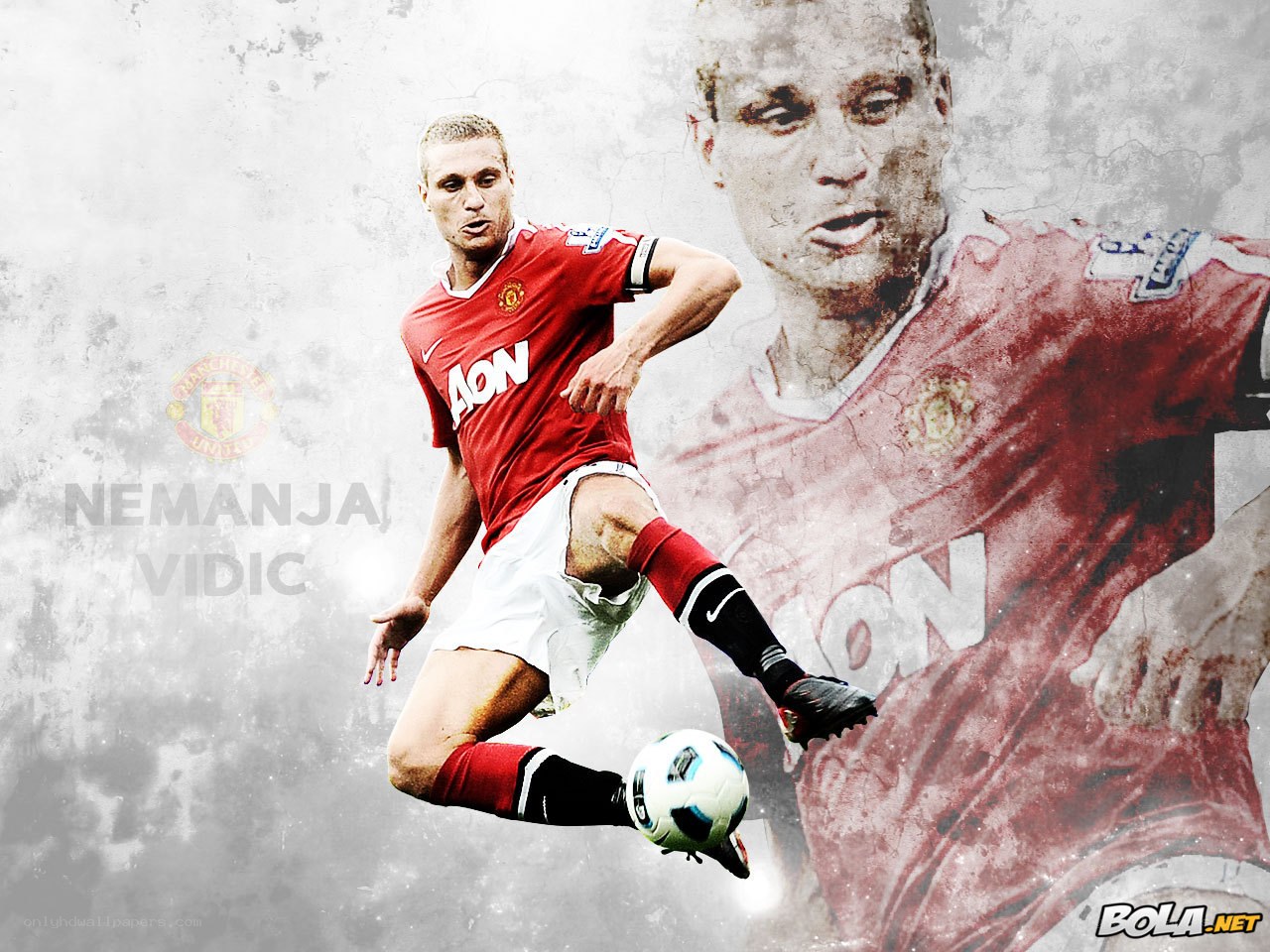 Nemanja Vidic in action