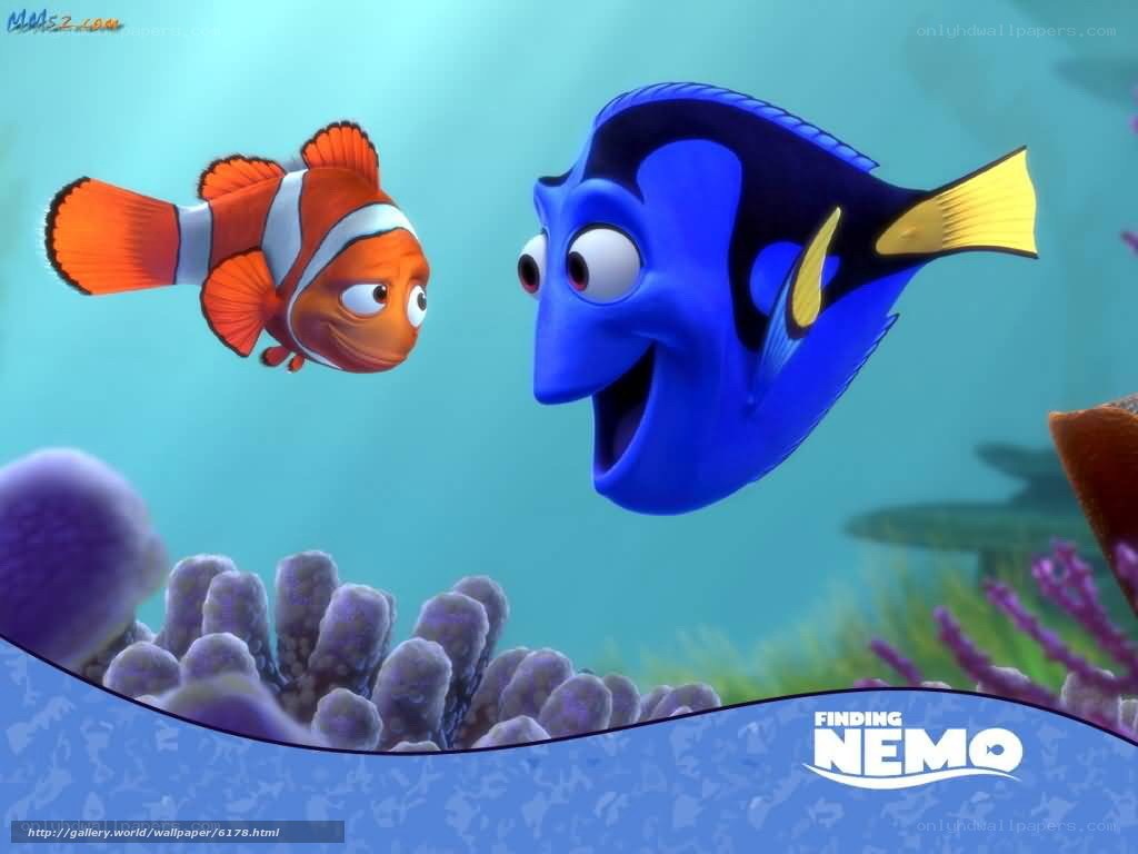 Nemo and Dory underwater