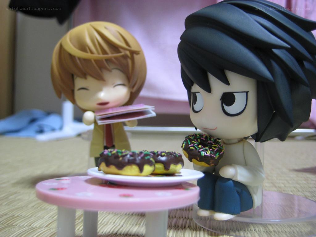 Nendoroid figures with donuts