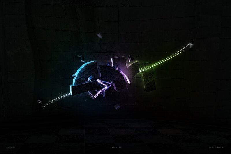 neon abstract design