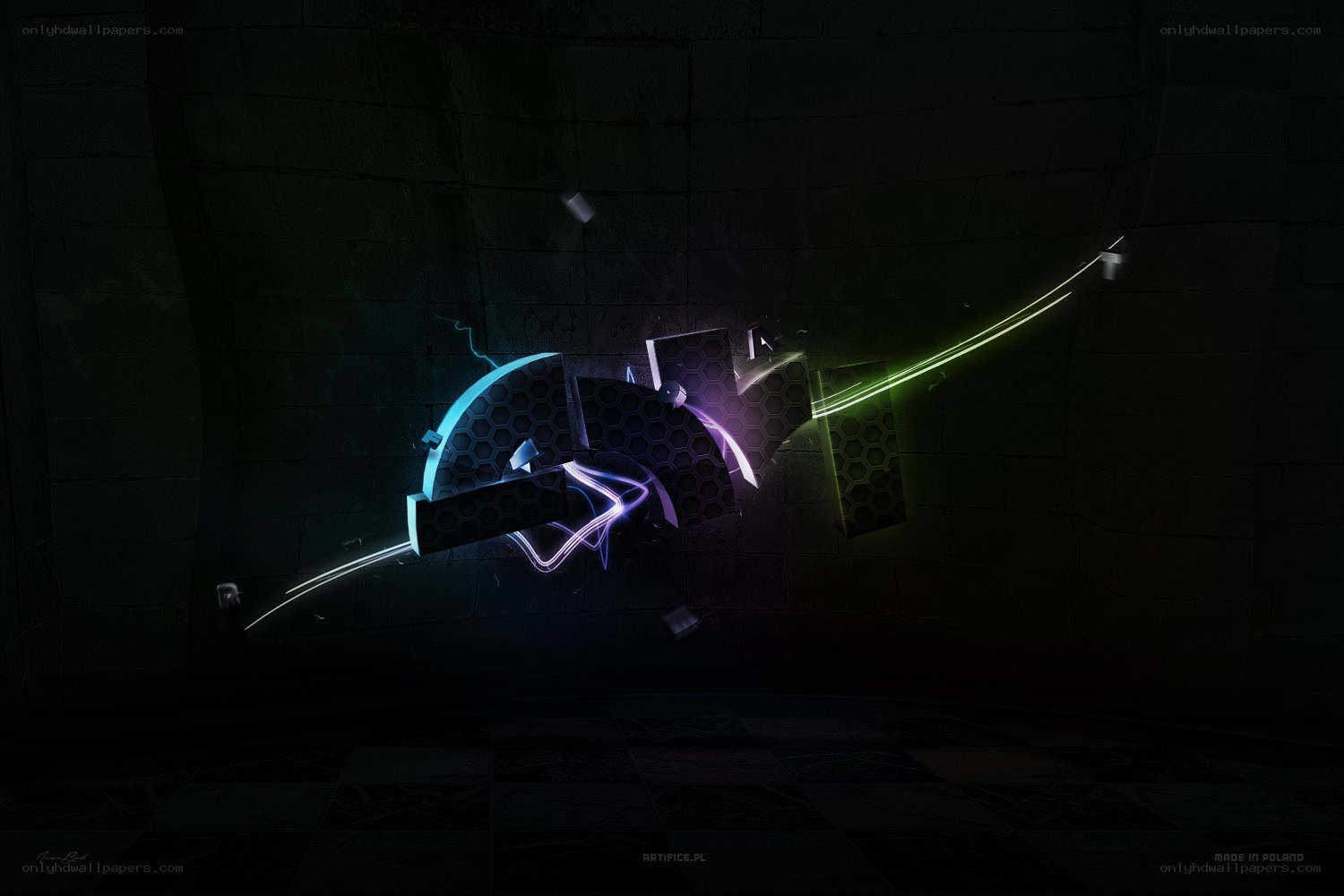 neon abstract design