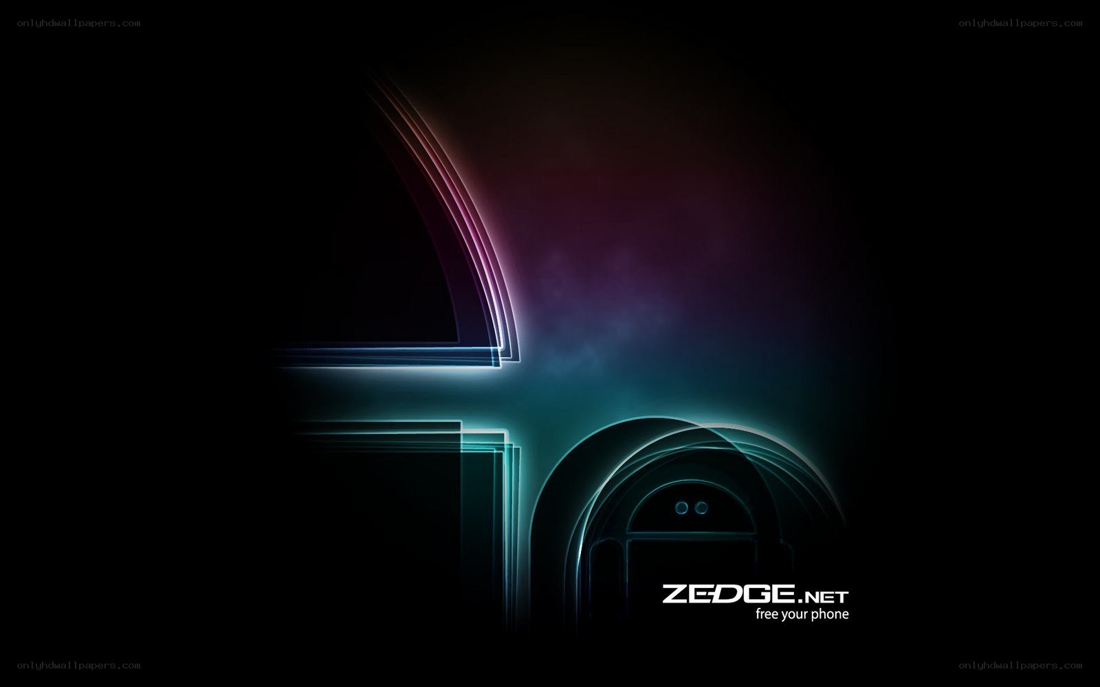 neon abstract design with logo