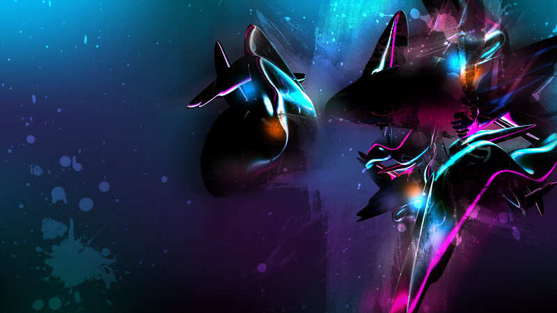 neon abstract digital art