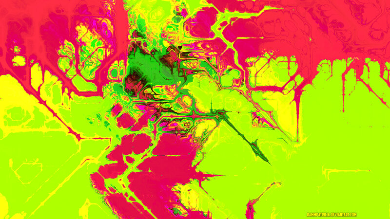 Neon Abstract Pattern — Green