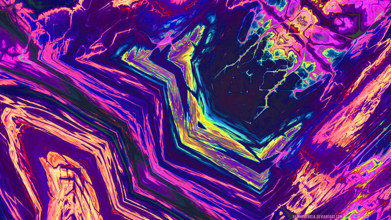 Neon Abstract Pattern — Purple