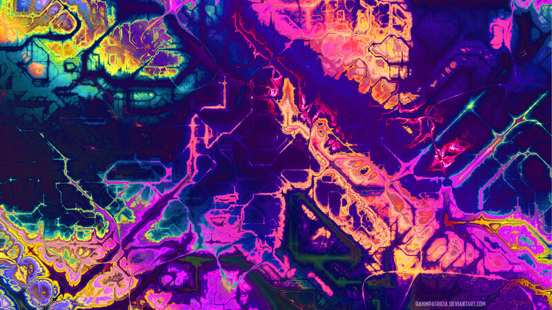 Neon Abstract Pattern — Purple, Vibrant