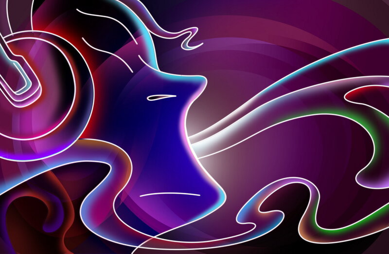 neon abstract swirls