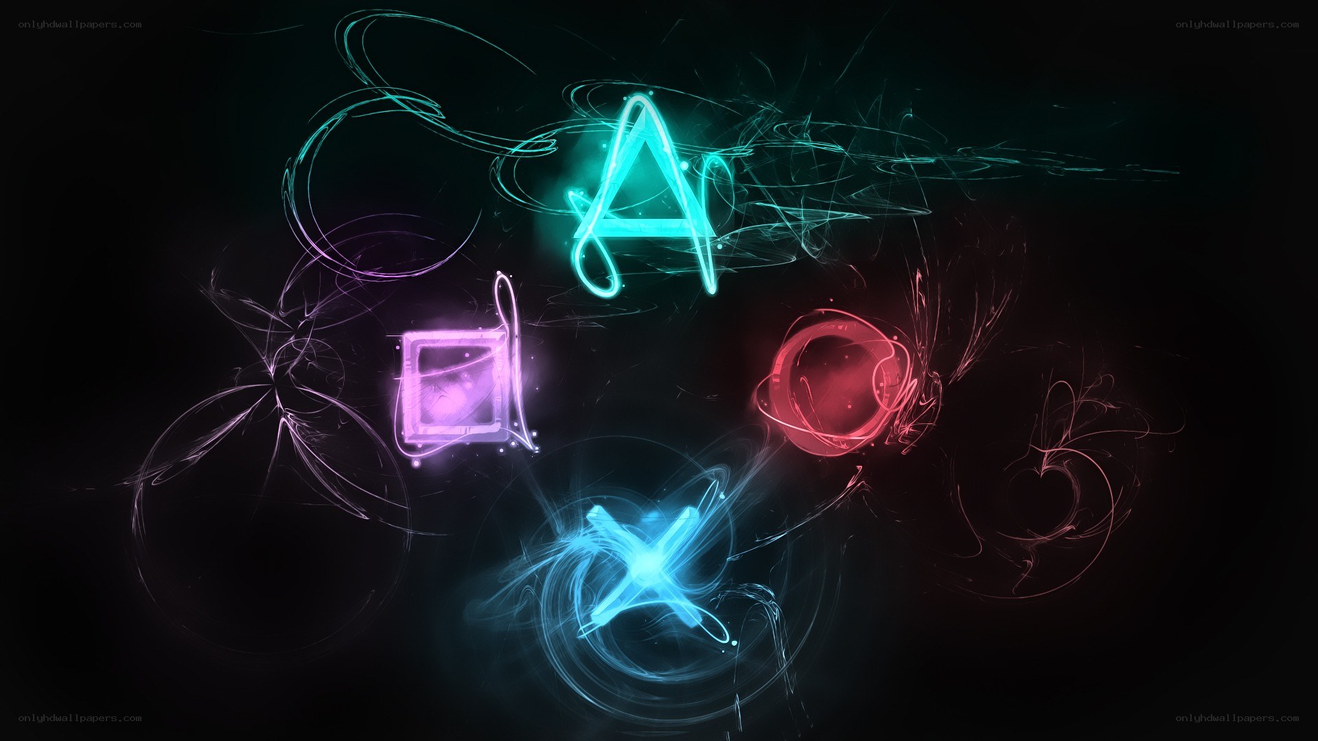 neon abstract symbol art