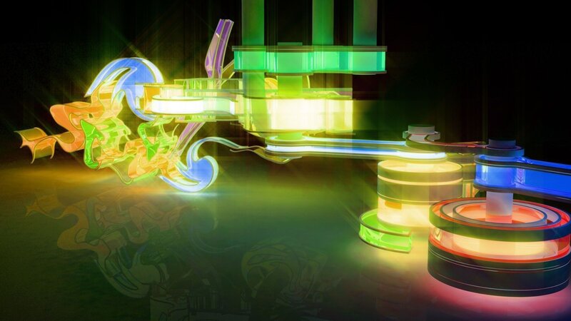 neon abstract technology