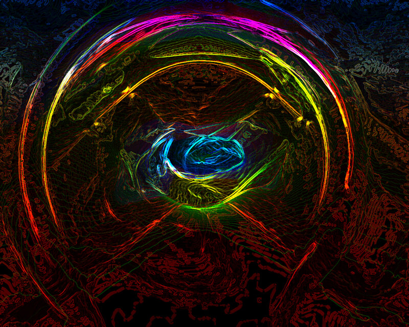 neon abstract tunnel