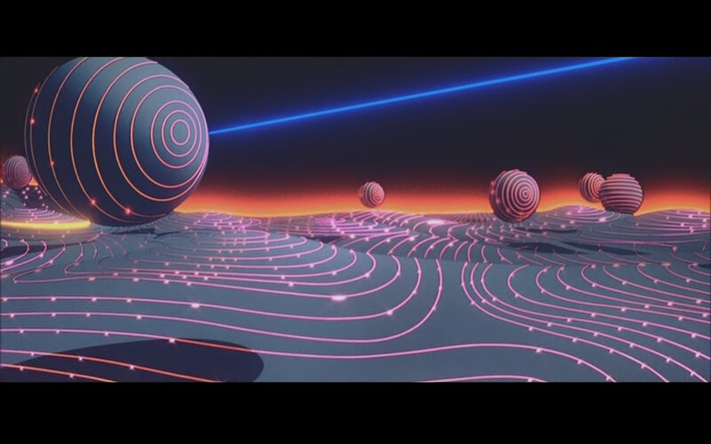 neon alien landscape