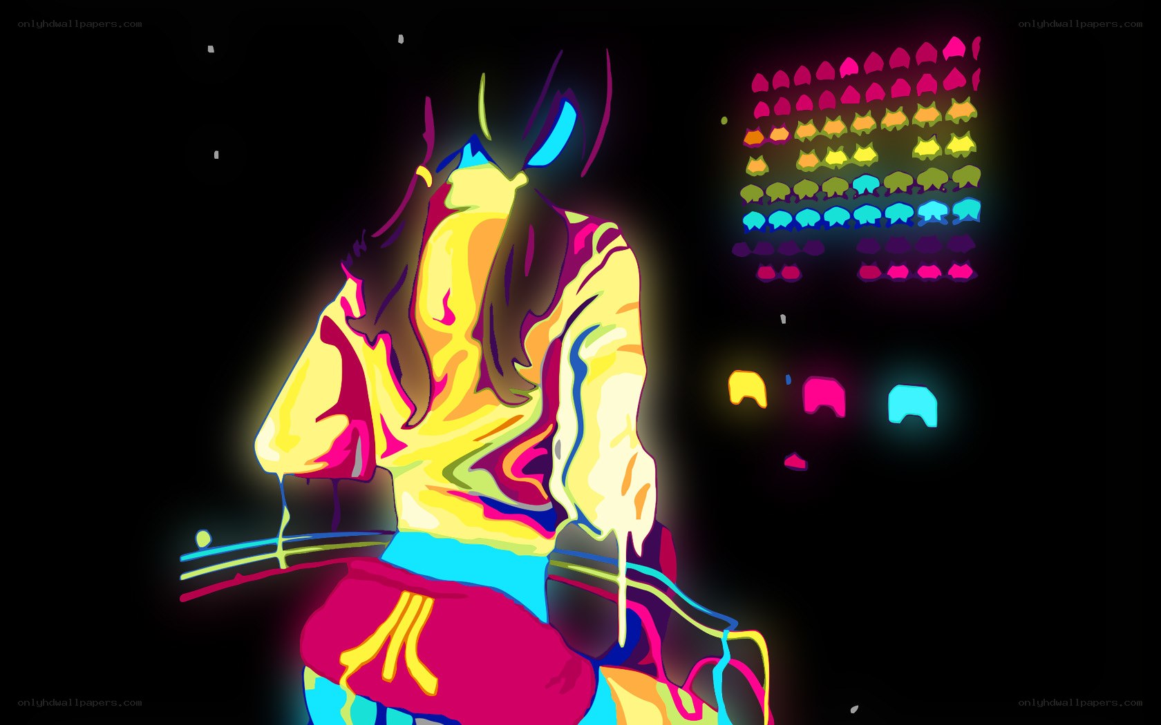 neon arcade gamer