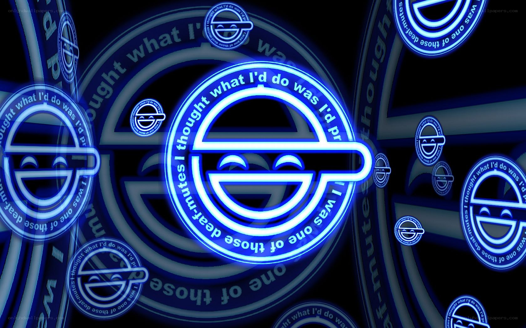 neon blue logo pattern