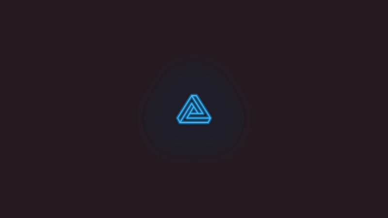 Neon Blue Triangle Logo