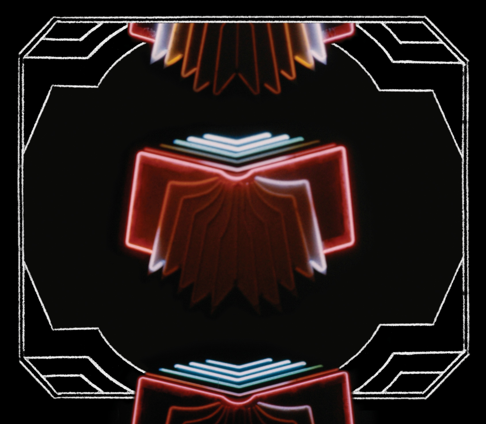 Neon book symbol