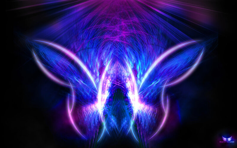 neon butterfly wings