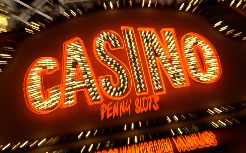 neon casino sign at night