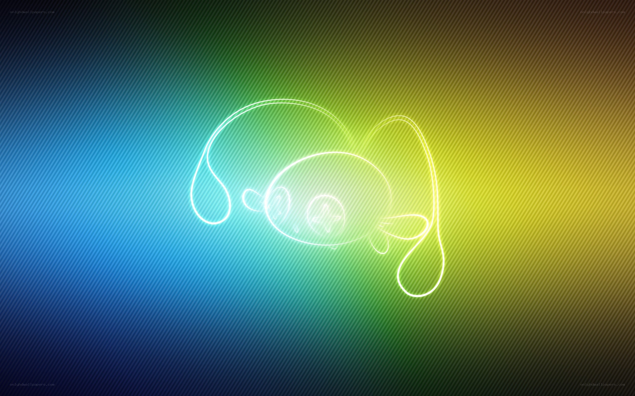 neon chikorita outline