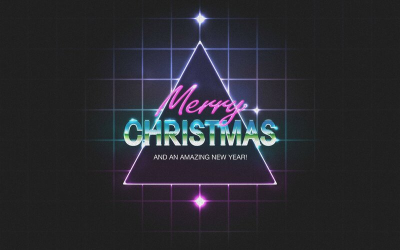 Neon Christmas Message — Black