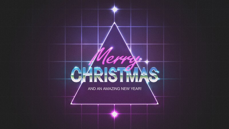 Neon Christmas Message — Purple