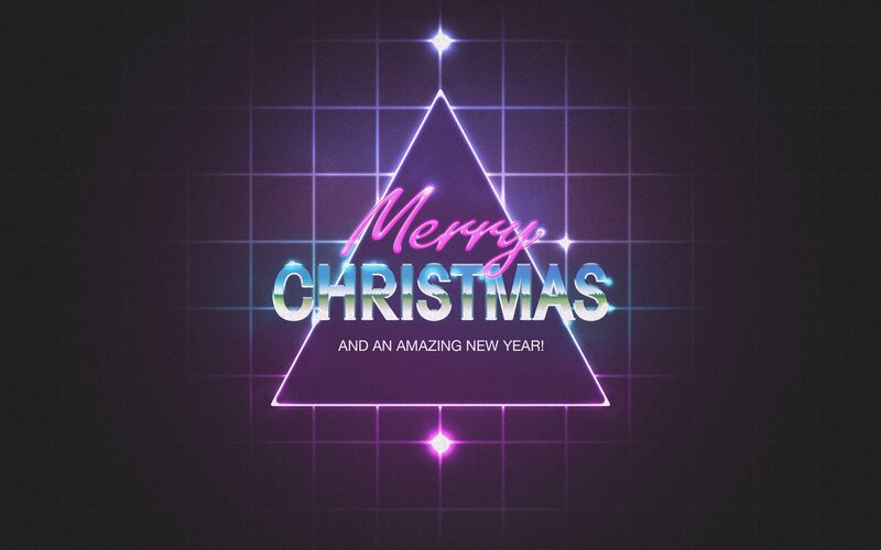 Neon Christmas Message