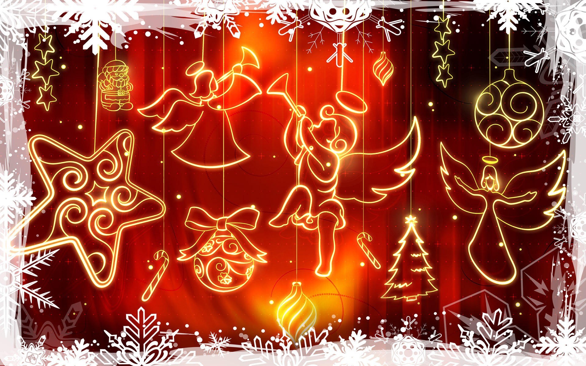 Neon Christmas ornaments