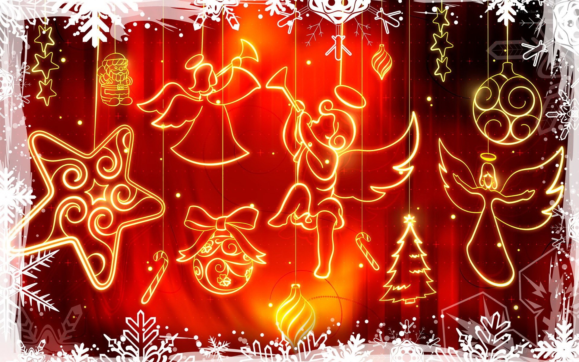 Neon Christmas ornaments