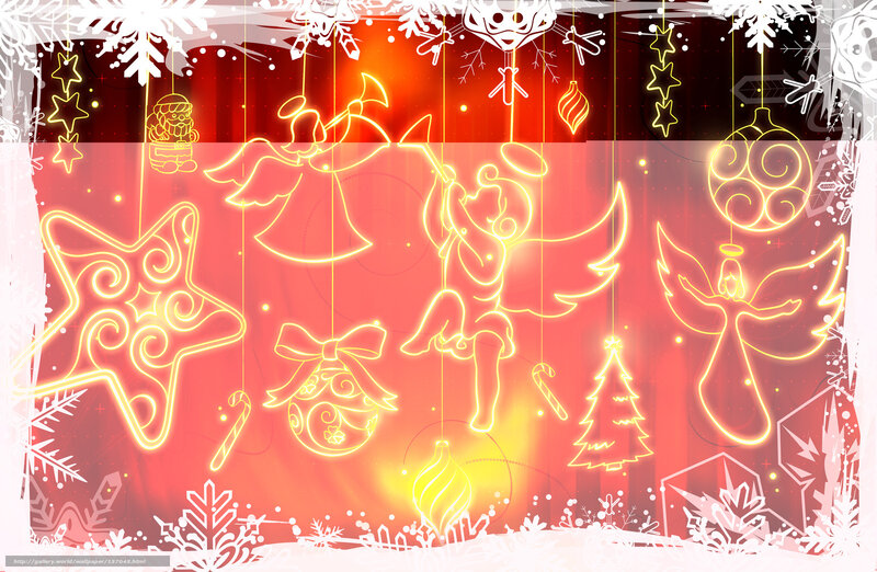 Neon Christmas Ornaments — Red