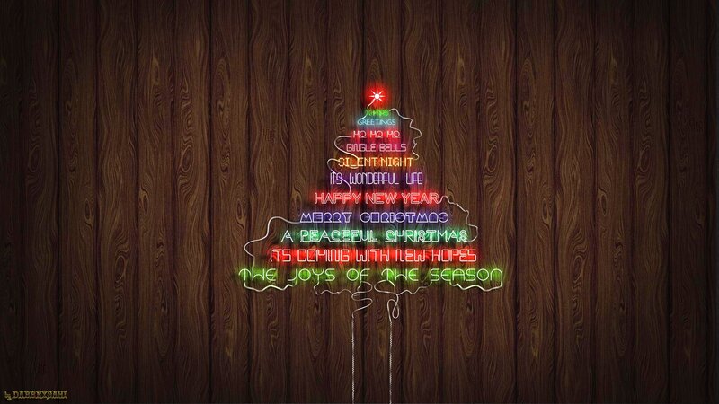 Neon Christmas Tree — Brown