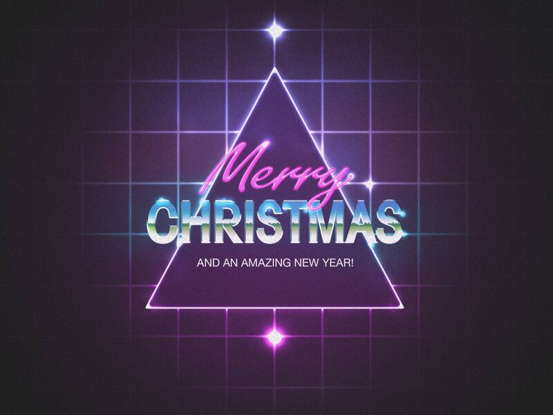 Neon Christmas Tree — Purple