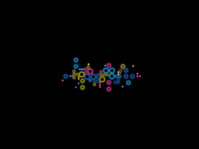 Neon Circles on Black