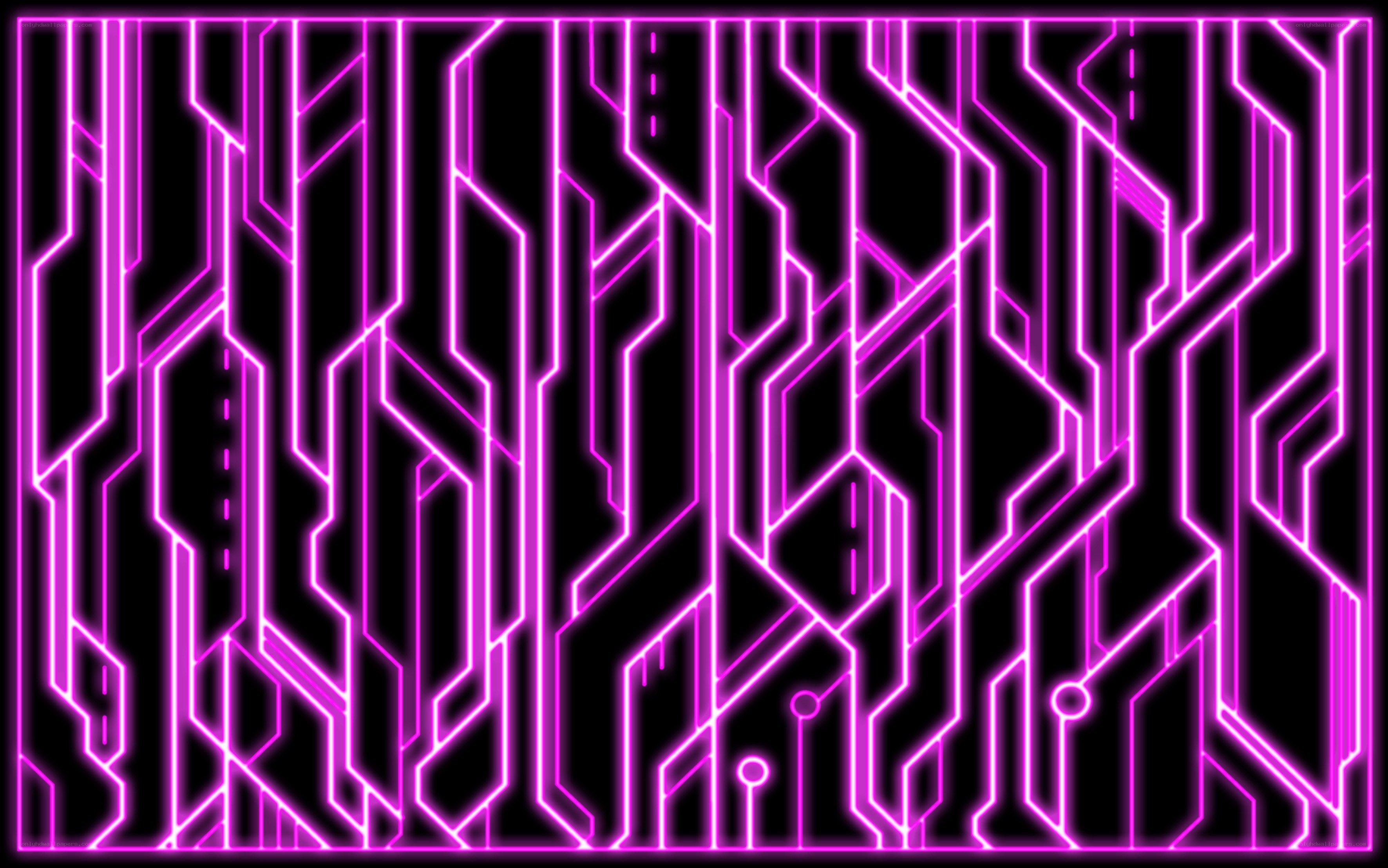 neon circuit board pattern