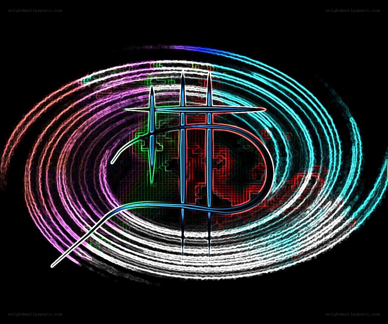 neon circuit logo design