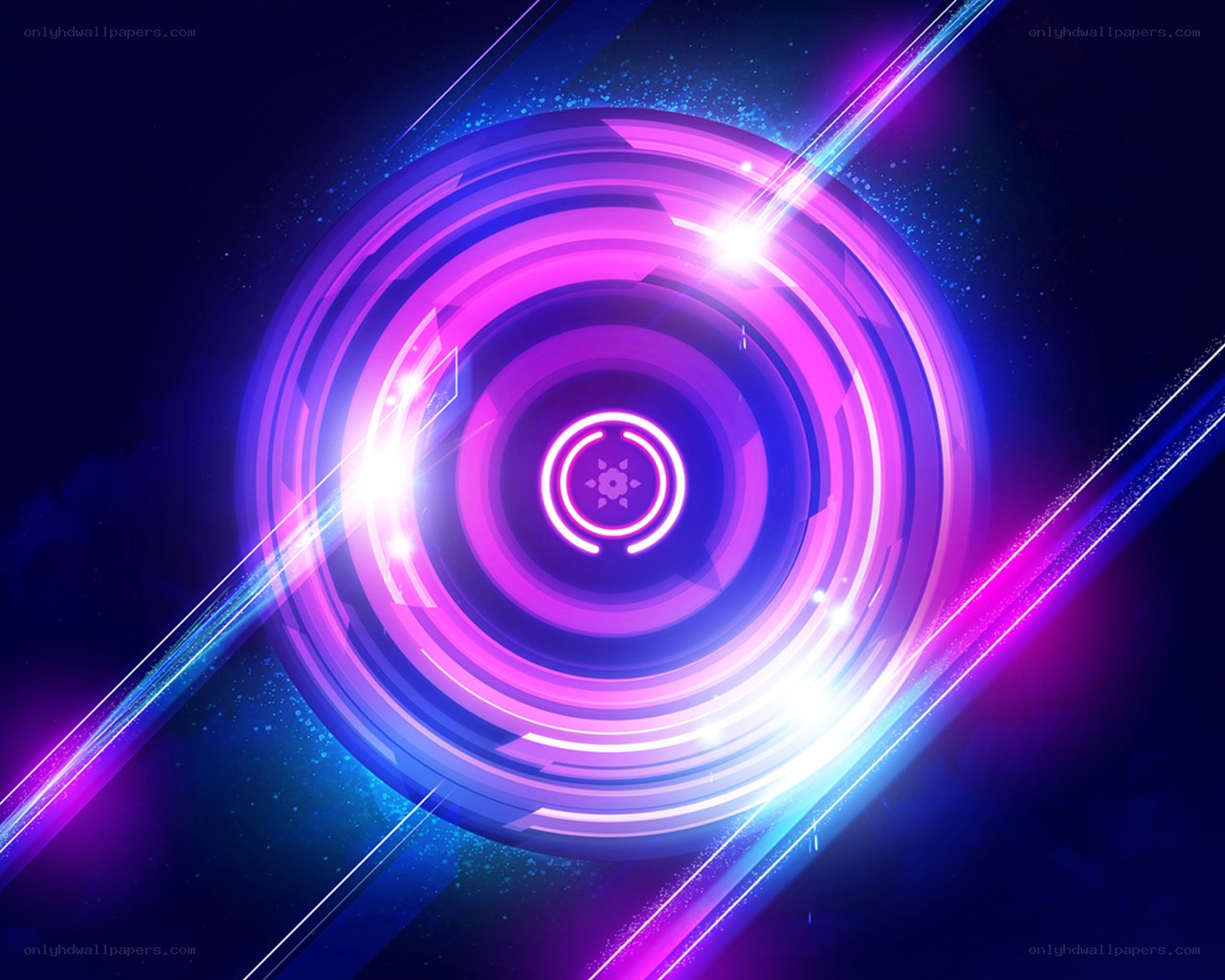 neon circular light design