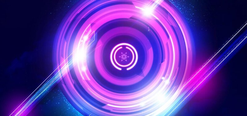 neon circular light design