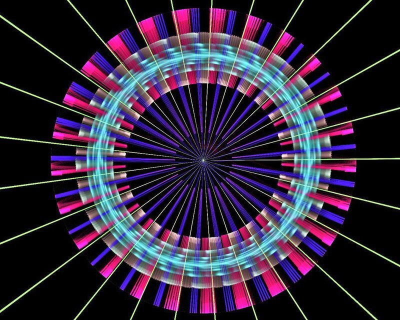neon circular light pattern