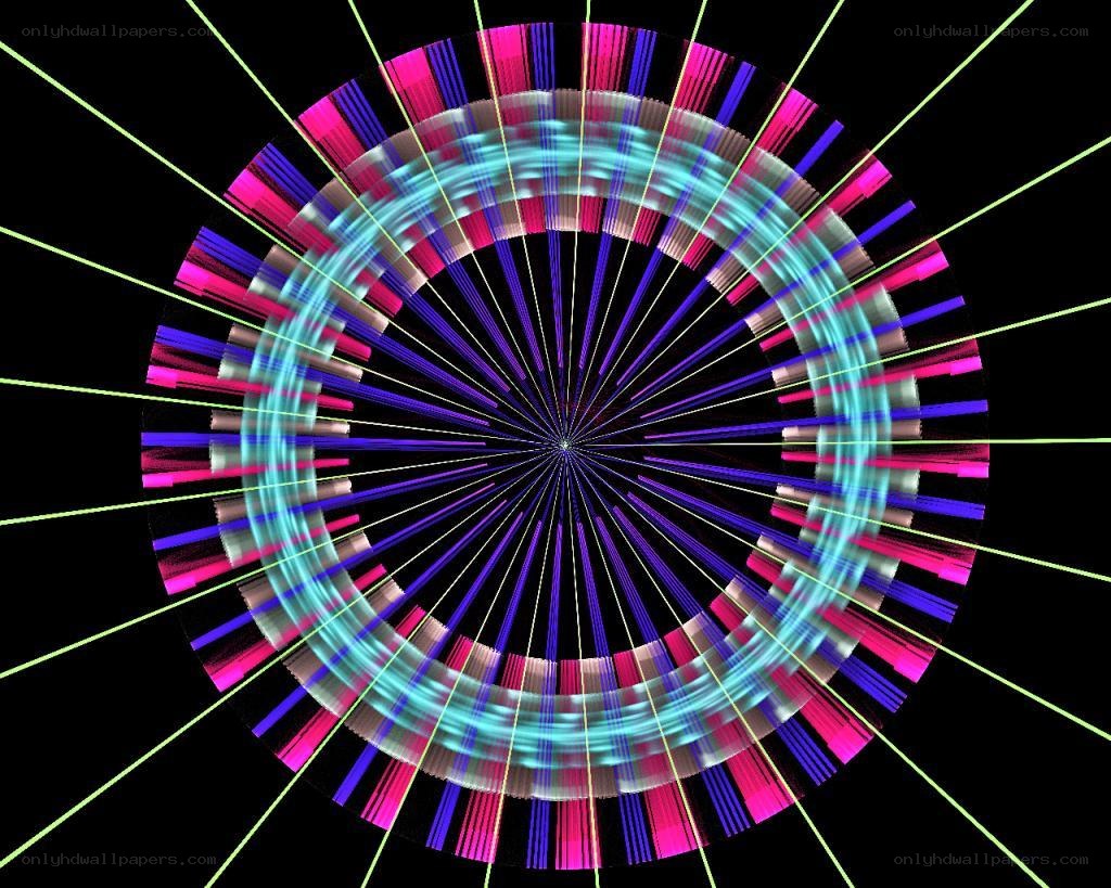 neon circular light pattern