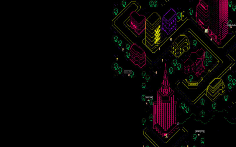 neon city map screenshot