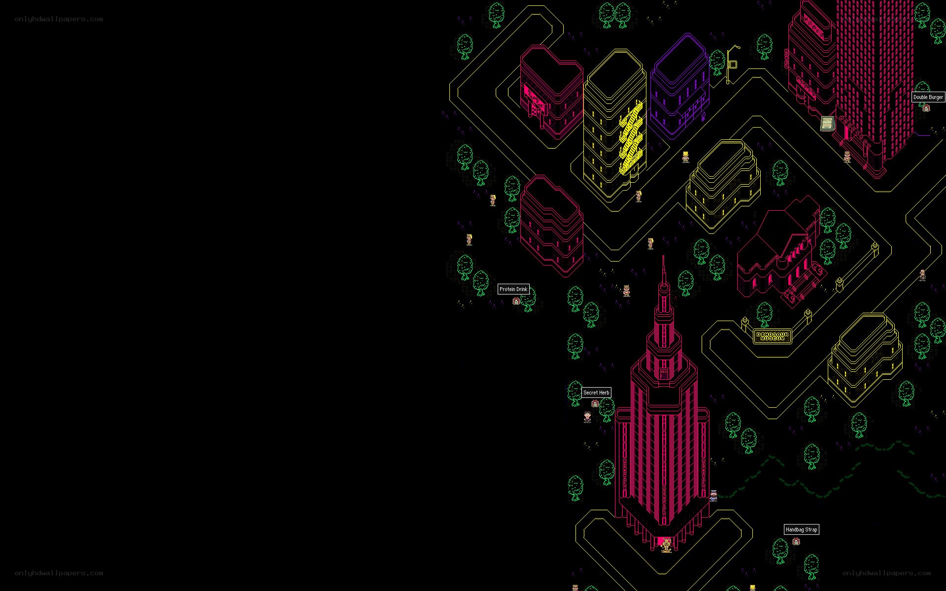 neon city map screenshot