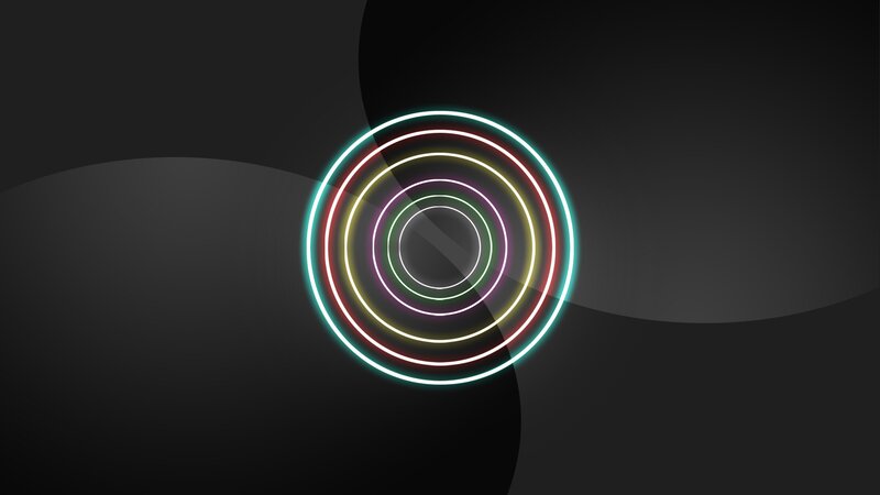 neon concentric circles