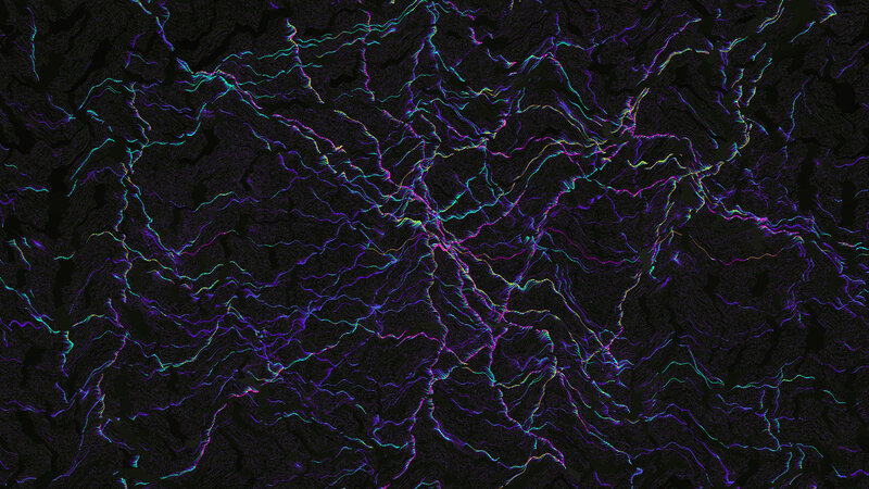 Neon Crackle Pattern