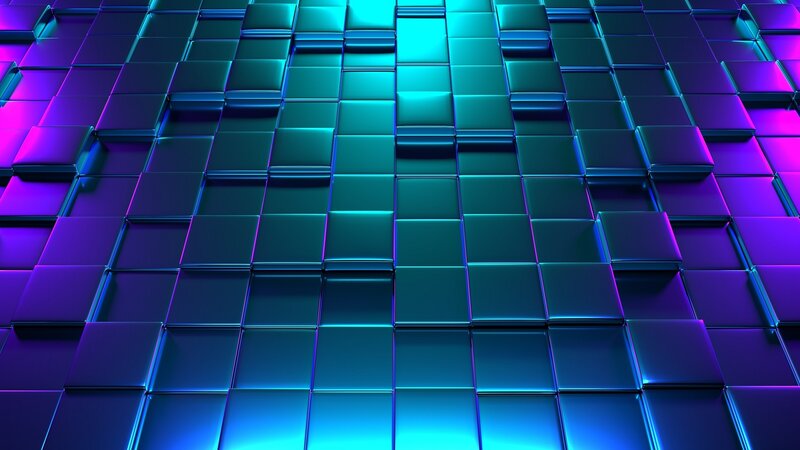 Neon Cube Grid