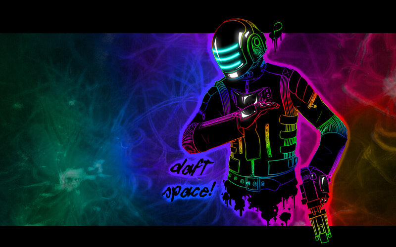neon cyberpunk character