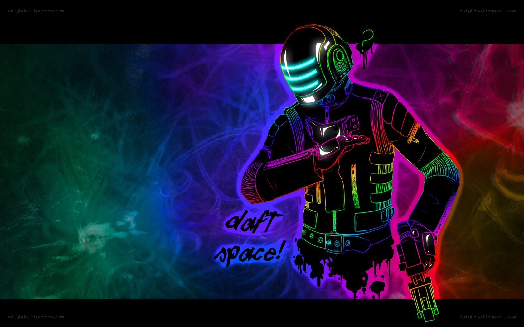 neon cyberpunk character