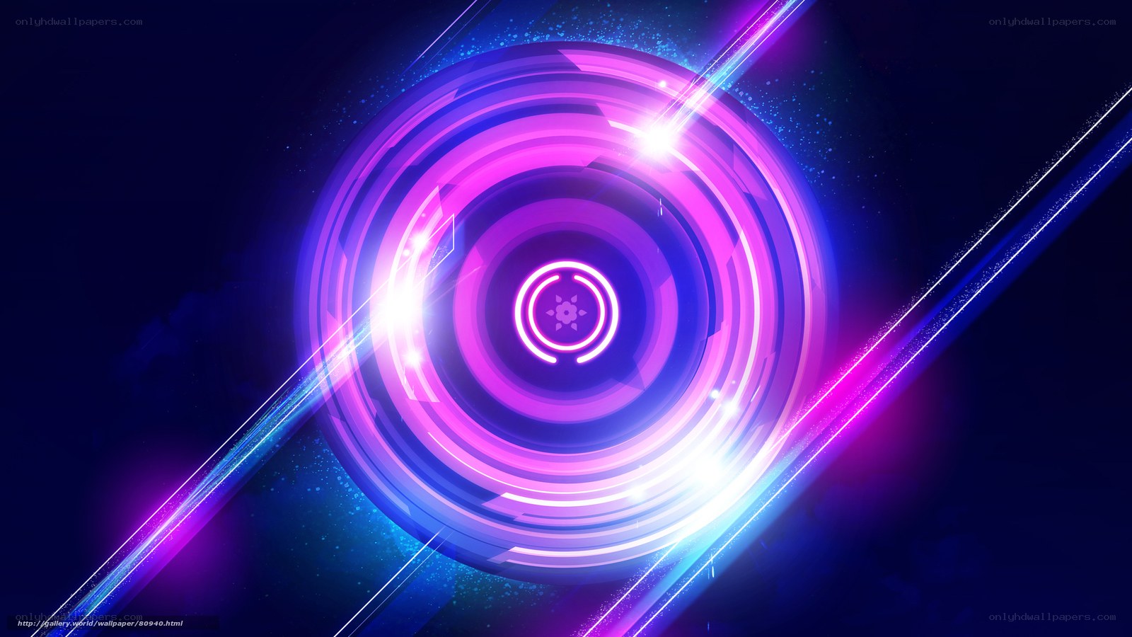 Neon cyberpunk circle